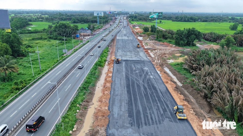 Cao tốc Biên Hòa - Vũng Tàu đang thi công mở rộng